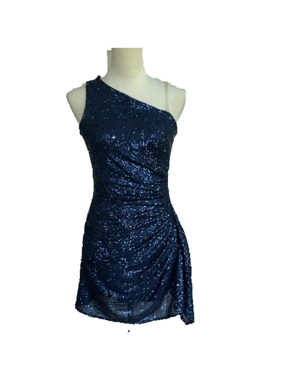 Navy Blue Sequin Prom Dress: Size Small